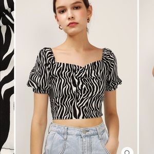 NWT Zebra Printed blouse
